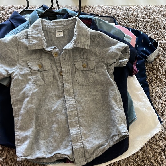 Boys size 4t lot of tops, 9 button ups, only one has a little red paint stain. - Picture 9 of 9